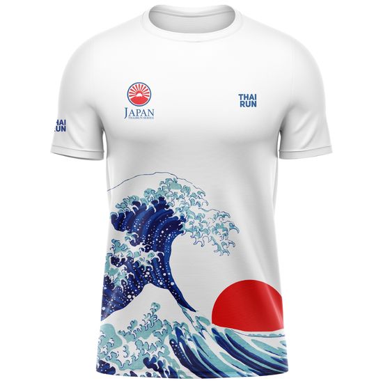 Thairun(ไทยรัน) เสื้อวิ่ง เสื้อกีฬา เสื้อออกกำลังกาย  Japan wave