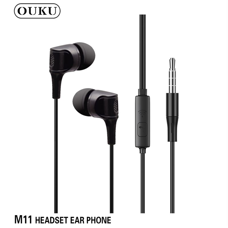 OUKU M11 หูฟังราคาถูก คุณภาพสูง เสียบเน้นๆ เสียงดี พร้อมส่ง