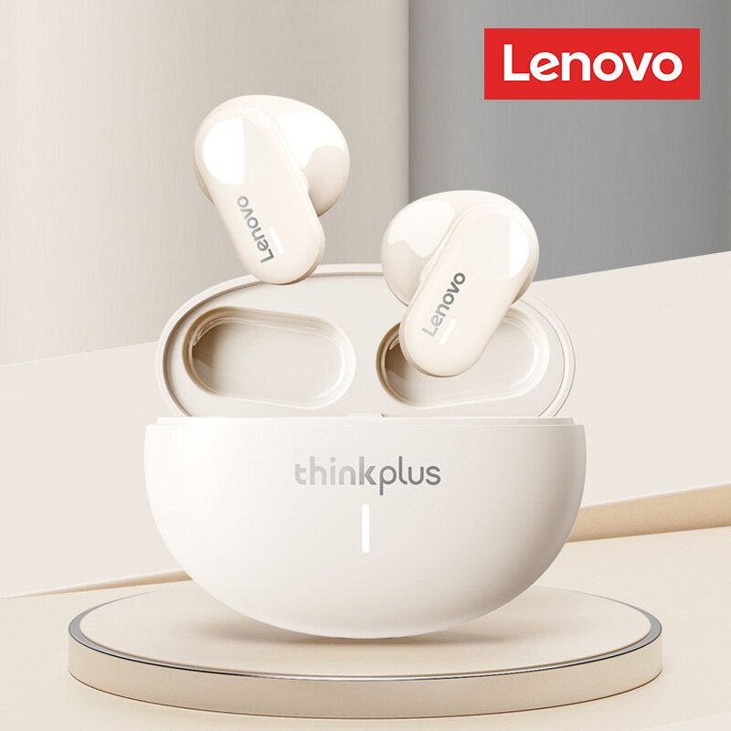 Lenovo Thinkplus LP19 หูฟังอินอียร์หูฟัทูธ True Wireless 5.3หูฟังพร้อมไมโครโฟนดเสียงรบกวน ENC ดเสียงรบกวน HiFi กน้ำสำหรับกีฬาเบส เหมาะสำหรับทุกรุ่น