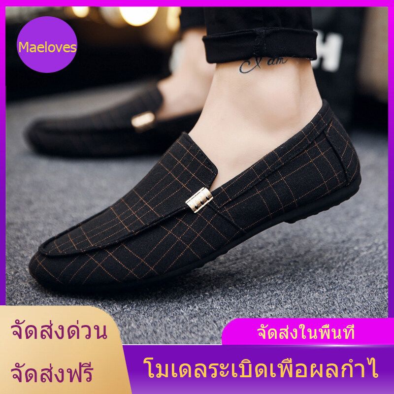 Loafers รองเท้าผู้ชายสไตล์เกาหลีของแนวโน้มของบุคลิกภาพขี้เกียจรองเท้าผู้ชายเท้าเดียวรองเท้าอังกฤษผู้ชายรองเท้าลำลองรองเท้าผ้าใบผู้ชาย