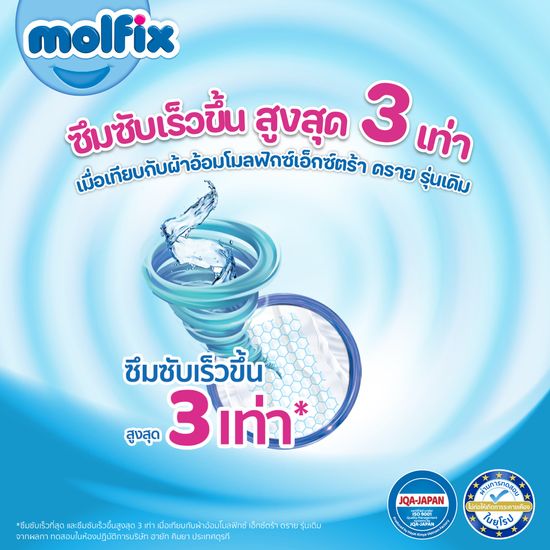 Molfix Extra Dry ผ้าอ้อมเด็ก โมลฟิกซ์ ผ้าอ้อมสำเร็จรูป แบบกางเกง (ไซส์ S-2XL) แพมเพิสเด็ก ผ้าอ้อมเด็กแรกเกิด แพมเพิส Baby Diapers