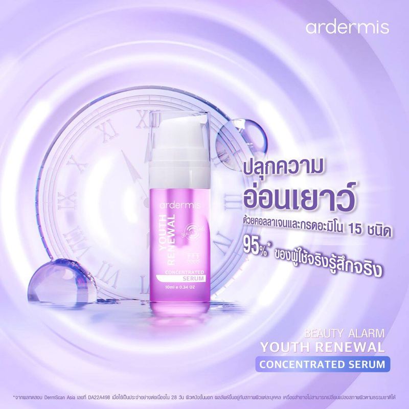 เซรั่มปลุกผิวอ่อนเยาว์ ardermis Youth Renewal Concentrated Serum 10ml.