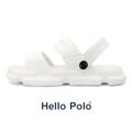 Hello Polo รองเท้าแตะ รองเท้าแตะสําหรับผู้หญิง รองเท้าแตะชายหาด ส้นหนา 3 ซม เหยียบนุ่ม กันลื่น แฟชั่นฤดูร้อน ผู้หญิง รองเท้าไปทะเล HP8012W