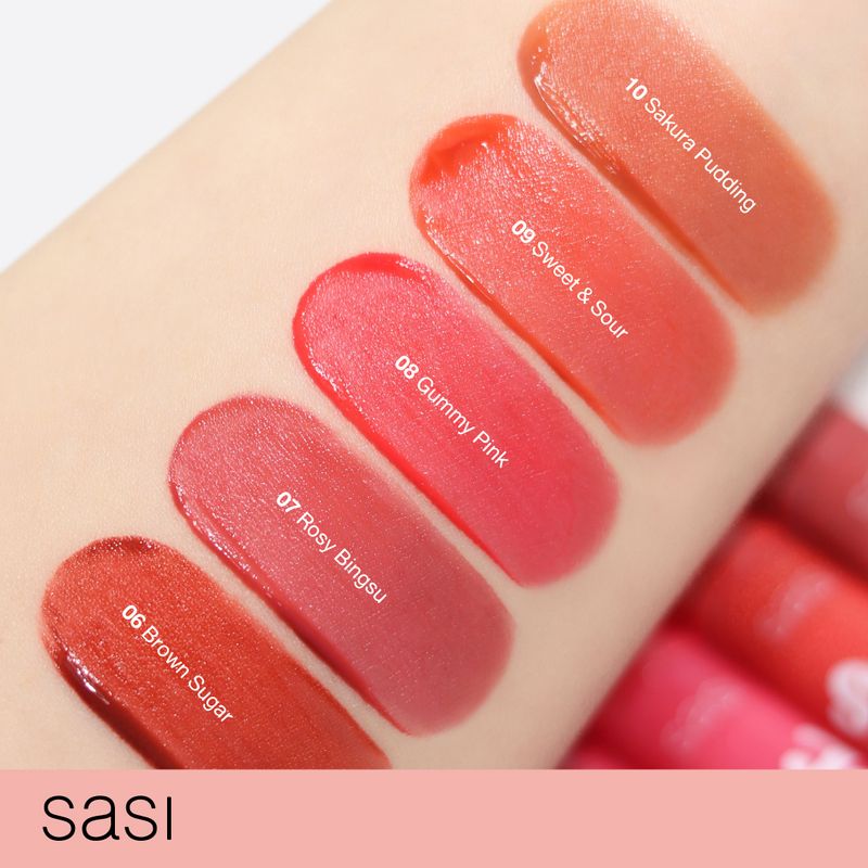 sasi ศศิ ลิปทินท์เนื้อเจลลี่ จอลลี่ สวีท ลิป ทินท์ 5 เฉดสี Jolly Sweet Lip Tint