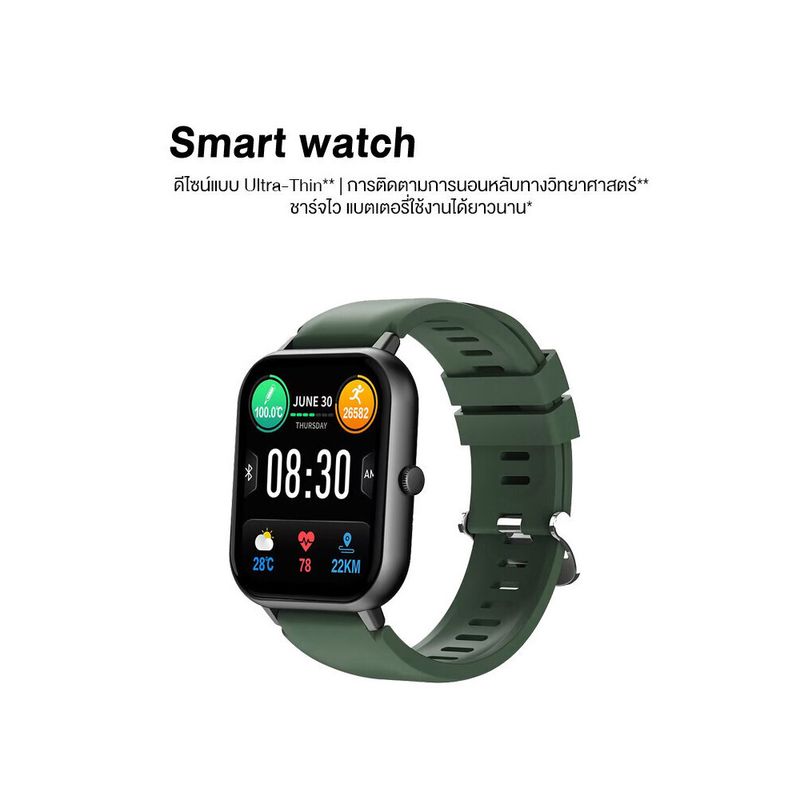 MEIDAYST 【 HUAWEI】 นาฬิกาสมาร์ทวอทช์ Smartwatch วัดออกซิเจนในเลือด วัดชีพจร สัมผัสได้เต็มจอ สําหรับ รองรับการโทรผ่านบลูทูธ การโทรผ่านบลูทูธ Ios & Android Xiaomi Samsung  รับประกัน1 ปี