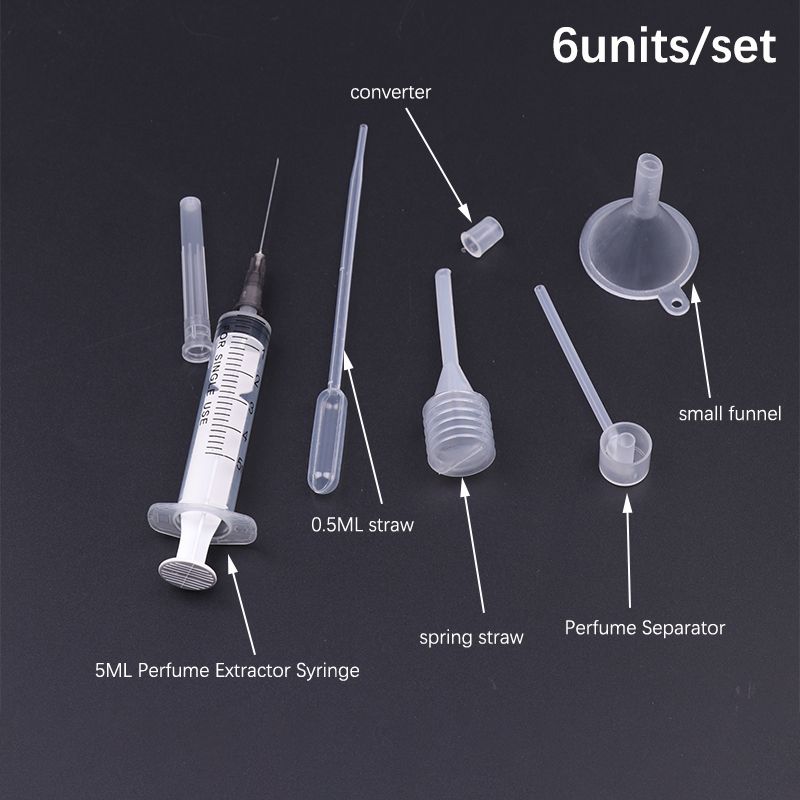 newdv2 5Pcs Perfume Refill Plastic Diffuser Syringe Dispensing Required Cosmetic Tools