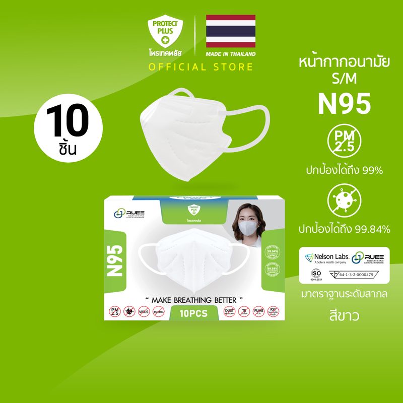 N95 Protect Plus mask -  หน้ากากอนามัย N95  หน้ากากกันฝุ่น PM2.5  หน้ากากการแพทย์