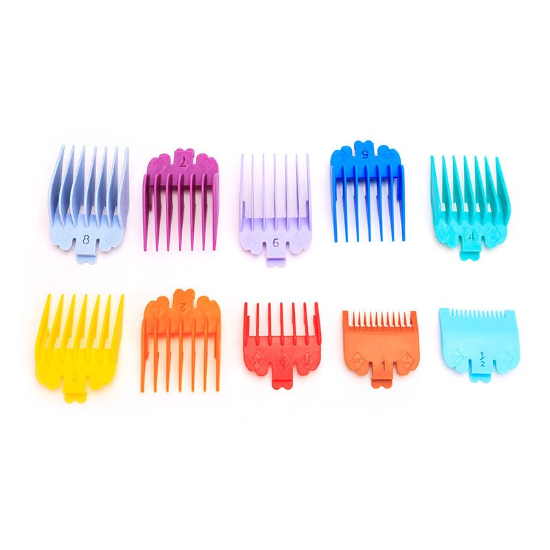 10Pcs 1.5Mm-25Mm Hair Clipper Limit Comb Guide Attachment Set With Storage Tray Hair Clipper Shaver Haircut Accessories