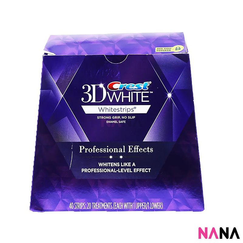 Crest 3D White Professional Effects Whitestrips (40 Strips/ 20 Treatments) แผ่นแปะฟอกฟันขาวแบบ 3 มิติ 40ชิ้น / 20รอบการฟอก