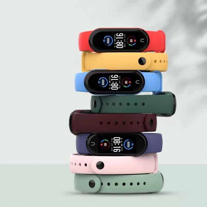 สายซิลิโคน สายรัด mi band 6 5 4 3 NFC xiaomi miband3/4/5/6 ลาย miband3/4 สายเปลี่ยน miband5/6 สายนาฬิกา mi band