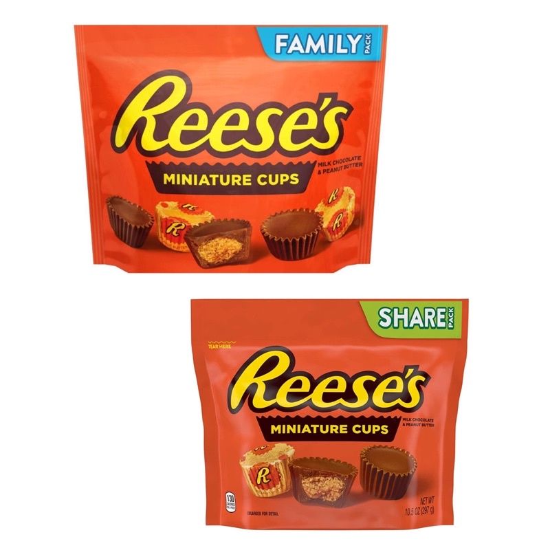 Reese's peanut butter cup มี 2 ขนาด 297 กรัม / 498 กรัม