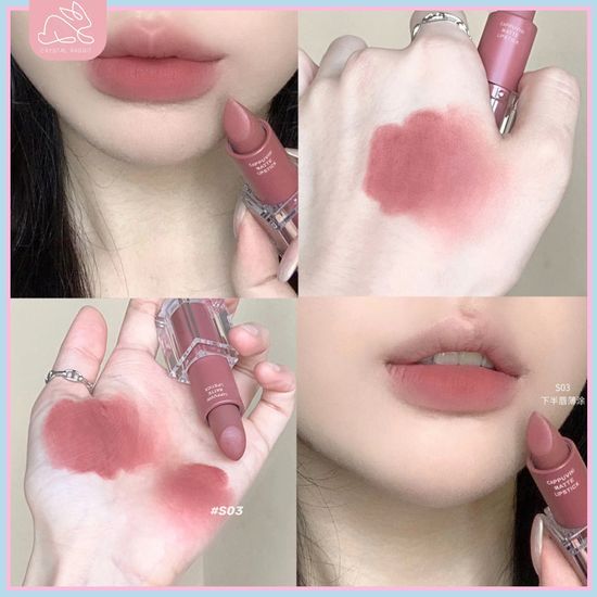 Cappuvini Lipstick ลิปสติก ลิปทินท์ เนื้อแมตต์ กันน้ํา ติดทนนาน ลิปหมุน เนื้อแมท เนื้อกำมะหยี่