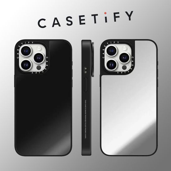 Casetify Simple ผิวมันกระจก face เคสโทรศัพท์สําหรับ iPhone 15 Pro Max 14 Plus 13 ProMax 12 12Pro 11 โทรศัพท์กันกระแทกขอบนุ่มฮาร์ดป้องกันกรณี