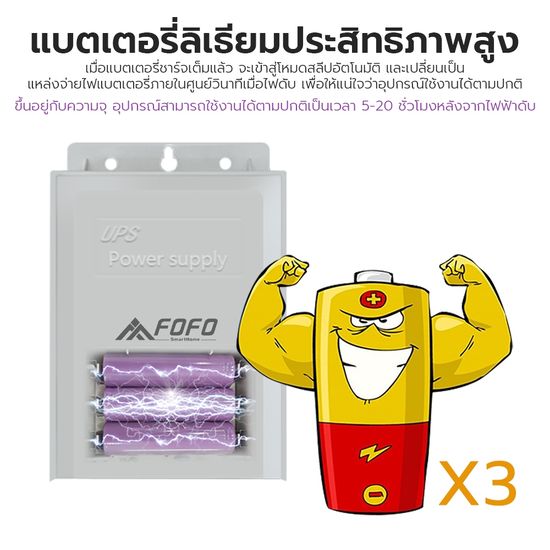 [พร้อมส่ง] CORRINE. UPS สำรองไฟ 12V 2A ups กล้องวงจรปิด สํารองไฟกล้องวงจรปิด ไฟดับใช้งานต่อเนื่องได้ - กันฝน ทนแดด