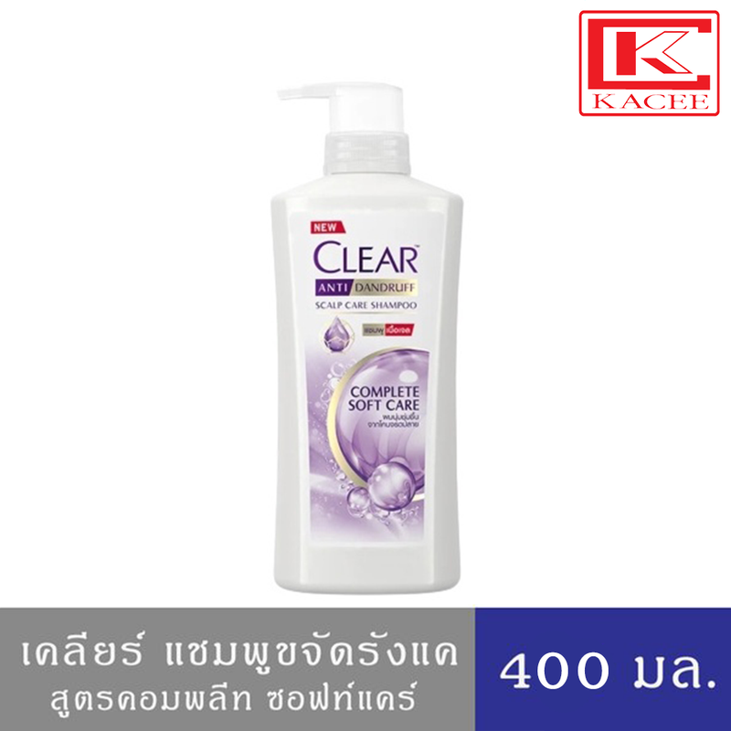 (สินค้าอยู่ระหว่างปรับแพ็คเกจ) CLEAR เคลียร์ แชมพู ยาสระผม สูตรคูลสปอร์ต390มล.,ไอซ์คูลเมนทอล400มล.,ซากุระเฟรช400 มล.,ซอฟท์แคร์ม่วง 400 มล.