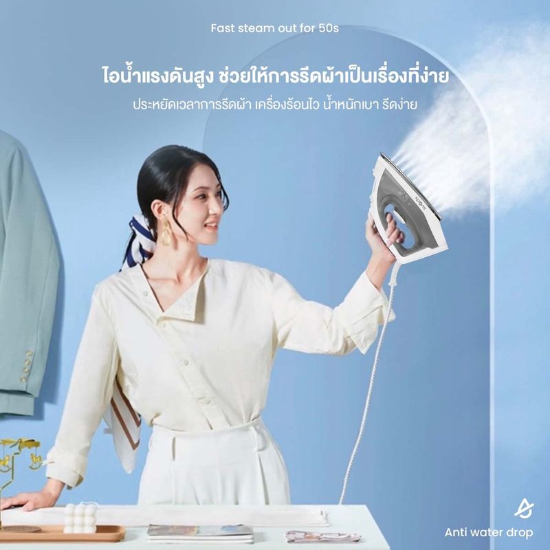 เตารีด IWACHI เตารีดไอน้ำ Steam Iron 1400 watt รุ่น GY-9388 สำหรับใช้ในบ้าน