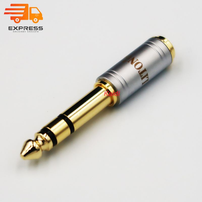 Liton usa Gold Plated Jack 6.35 mm Male to 3.5 mm Connector Female Stereo Audio Adapter