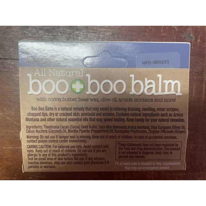 BooBooBalm บูบูบาล์ม แก้ฟกช้ำ ลอตใหม่ผลิต 04/2023 Boo boo balm