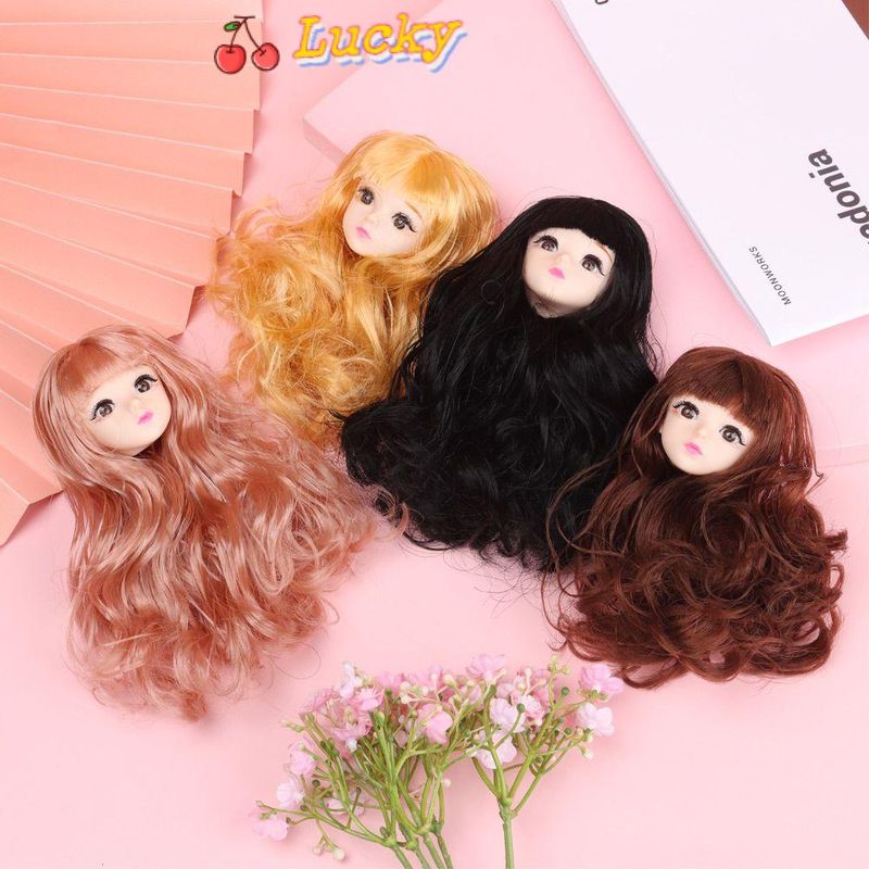 Lucky หัวตุ๊กตา 1/6 BJD 30 องศา 3D หลายสี DIY อุปกรณ์เสริม สําหรับตุ๊กตา