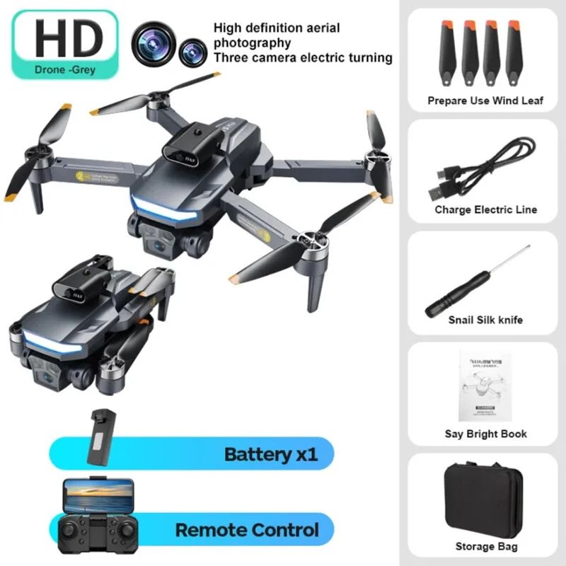 [100% ของแท้] 2024 New DJI A15 Pro โดรนมินิรีโมทคอนโทรล 8K กล้อง HD สามตัว FPV/WiFi/GPS อุปสรรคอัตโนมัติ (Video Transmissions) สามารถพับ Toy Drone มาพร้อมกับไฟ LED บินได้ 25 นาที ของขวัญปีใหม่ COD