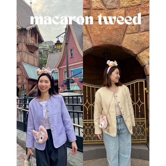 UIUI | MACARON TWEED TOP เสื้อทวีตแขนยาว