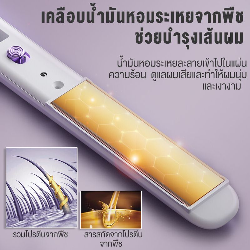 YOTEX ที่หนีบผม 2-in-1 เครื่องหนีบผม เครื่องรีดผม มินิ ที่รีดผม เครื่องหนีบผมเงา ร้อนขึ้นอย่างรวดเร็ว พกพาสะดวก ที่ม้วนผม