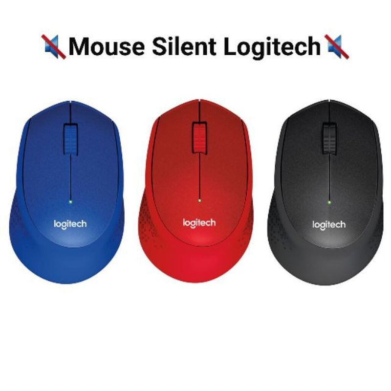 ⚡️กรุงเทพฯด่วน1ชั่วโมง⚡️ LOGITECH M331 WIRELESS SILENT PLUS (BLACK,BLUE,RED) ประกัน 1 ปี