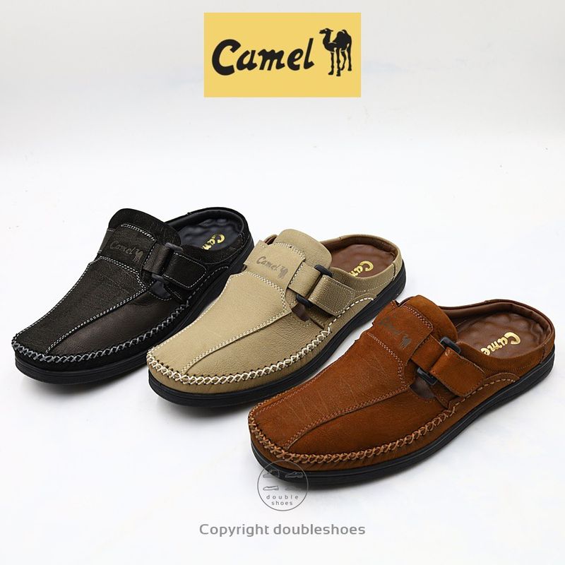 CAMEL (CM109) รองเท้าคัทชูเปิดส้น หนังแท้ ผู้ชาย ไซส์ 40-45