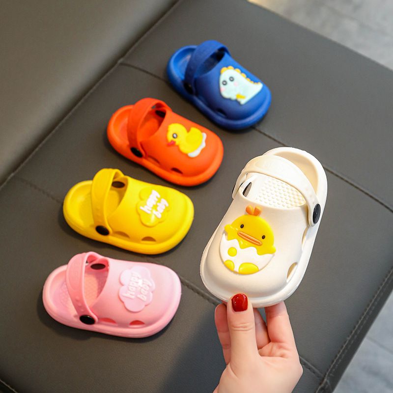 Childrens Slippers Summer New Cute Cartoon Baby Girl Shoes Boys Soft Bottom Non-Slip Home Bathroom Inner Sandals