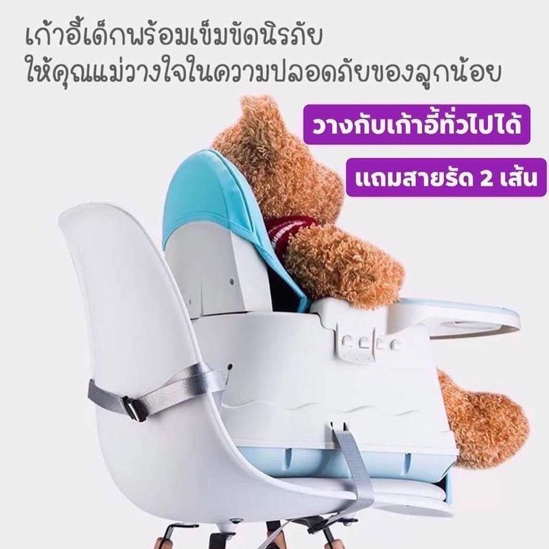 ✨ถูกสุด พร้อมส่ง เก้าอี้กินข้าวเด็กเก้าอี้ทานข้าว High Chair-Multifuction มีล้อเบาะหนัง+ถาดรองอาหาร