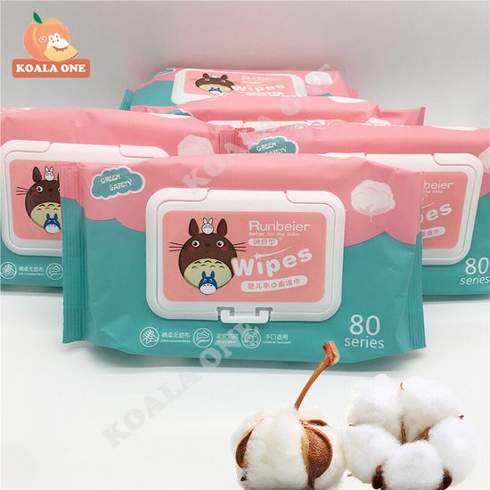 ทิชชู่เปียก กระดาษทิชเปียก Baby Wipes 80แผ่น ทิชชู่เปียกหอม แผ่นทำความสะอาด เนื้อผ้าเหนียวนุ่ม ไม่มีแอลกอฮอล์และกรดต่างๆใช้งานสะดวก