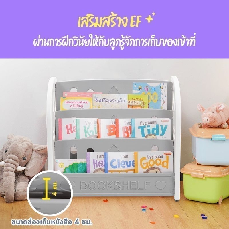 Playtime ชั้นวางหนังสือเด็ก รุ่น เห็ด เฟอร์นิเจอร์ตกแต่งห้องนอนของหนูน้อย