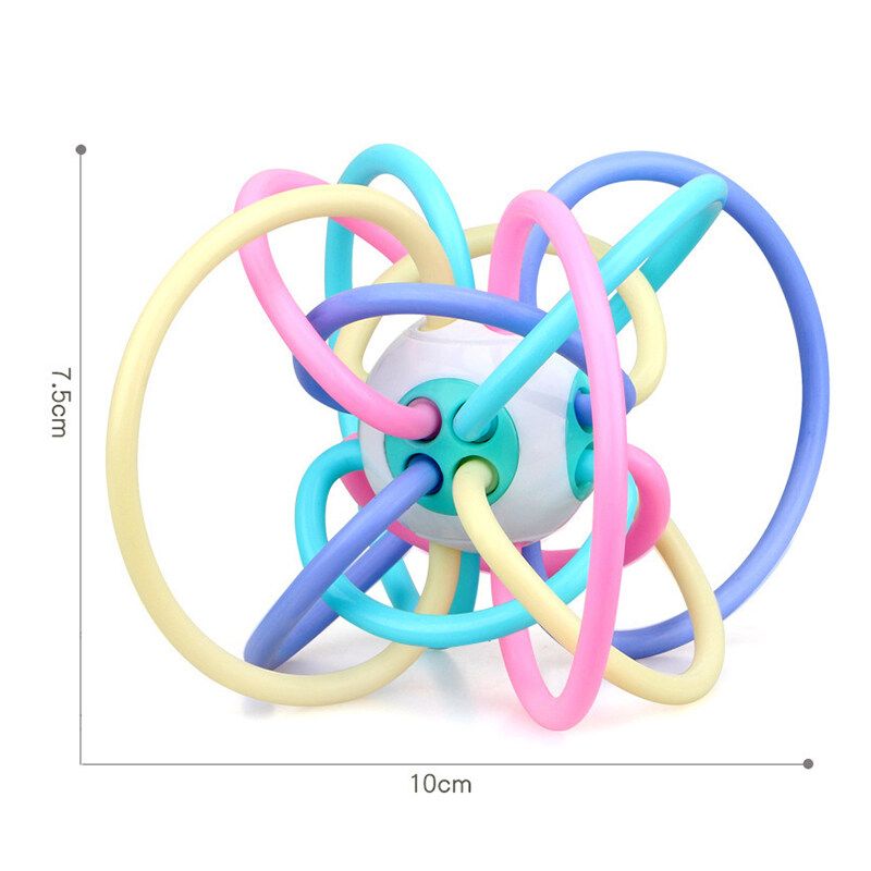 ยางกัดเส้น ยางกัดเด็ก ของเล่นเด็ก ลูกบอลยางกัดTeether ball เขย่ามีเสียง ยางกัดปลอดสารพิษ MY240