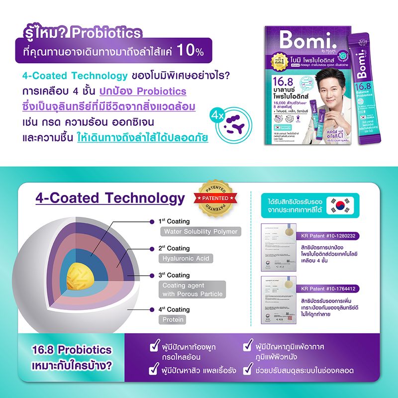 Bomi 16.8 Balance Probiotics (14 x 3g)  โบมิ โพรไบโอติกส์ พร้อมทาน