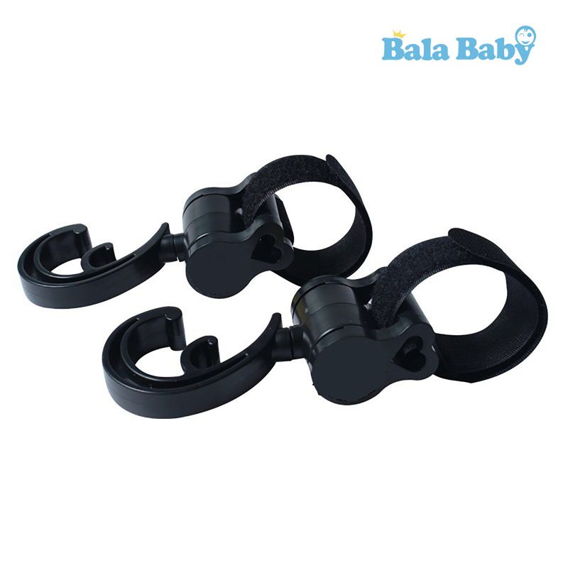 ตะขอแขวนสัมภาระ ติดรถเข็นเด็ก/ห้อยรถเข็น แขวนของอเนกประสงค์ Stroller Hook แบบหมุนได้