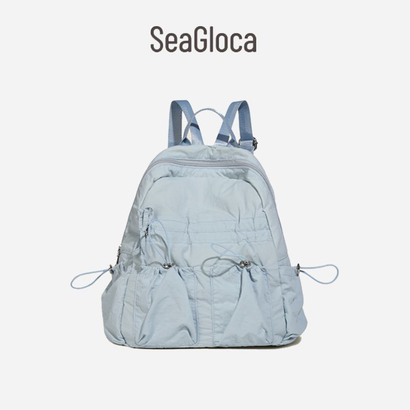 Seagloca ใหม ่ เกาหลีน ้ ําหนักเบาไนลอนไหล ่ กระเป ๋ า Drawstring กระเป ๋ ากีฬากระเป ๋ าเป ้ สะพายหลังสําหรับผู ้ หญิง No 1875