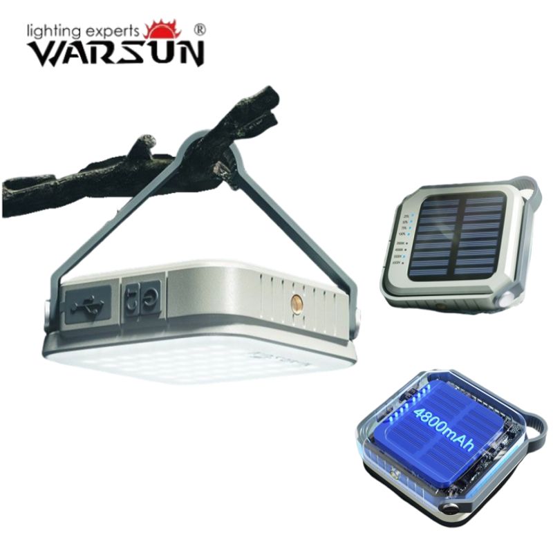 Warsun CP36 LED Camping Light โคมไฟตั้งแคมป์ พลังงานแสงอาทิตย์ แบบชาร์จไฟได้ สำหรับ Camping, ฉุกเฉิน และไฟบ้าน