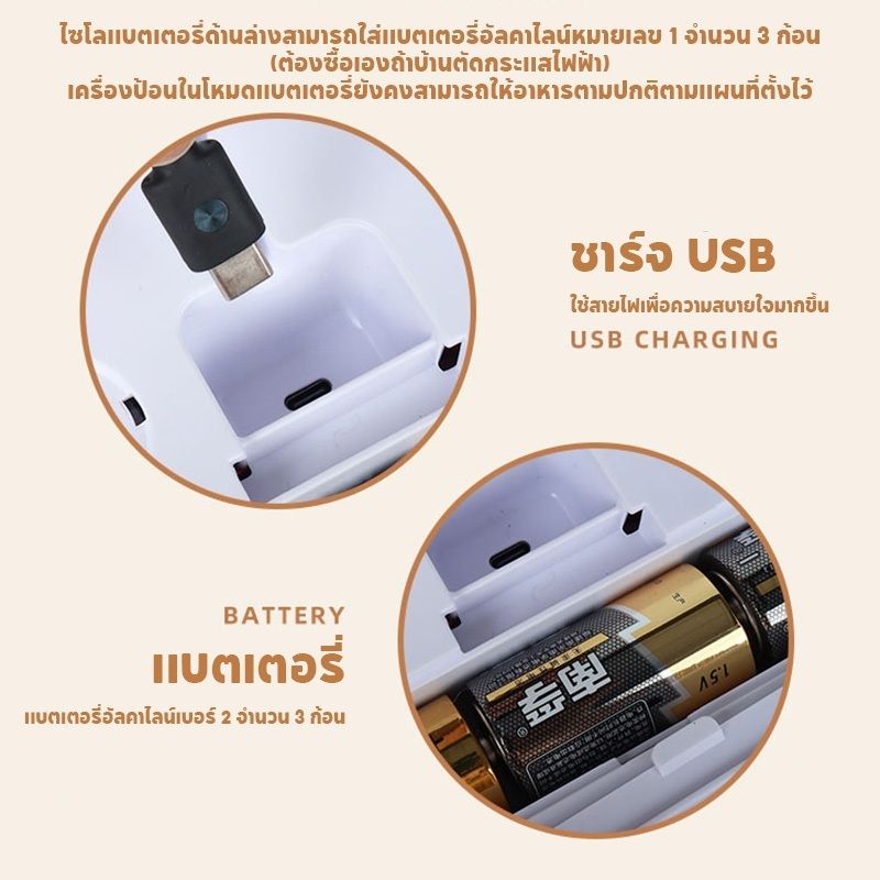 [COD] 5-7L เครื่องให้อาหารอัตโนมัติ เครื่องให้อาหารแมวอัตโนมัติ สุนัข Smart Pet Feeder Tuya Wifi Camera