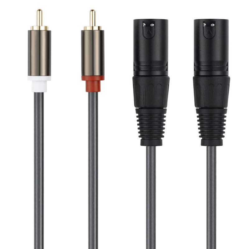 สายแจ็ค XLRตัวผู้ - RCA คุณภาพดีสายสัญญาณ XLR ตัวผู้ 2หัว + RCA ตัวผู้  2หัว