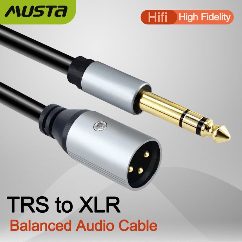 สายปืนใหญ่เสียงเสียงไมโครโฟนสายเคเบิล XLR พอร์ต XLR ตัวผู้สายเพิ่มความยาวแจ๊คเครื่องเสียงตัวเมีย