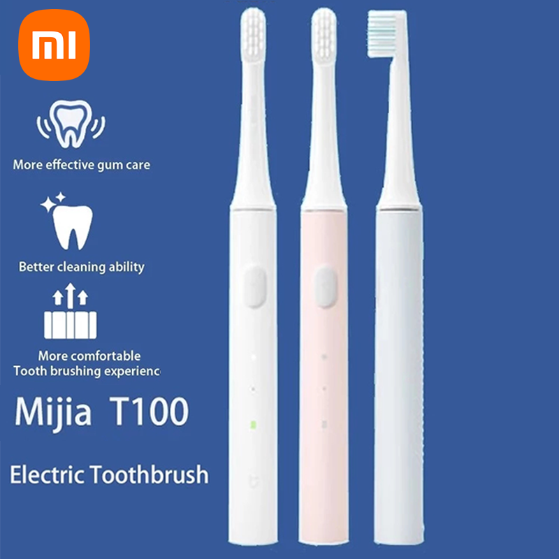 แปรงสีฟันไฟฟ้าXiaomi Mijia T100 Sonic Electric Toothbrush Adult Waterproofแปรงสีฟันอัตโนมัติ ชารจ์ไฟUSBเปลี่ยนหัวได้ กันน้ำXM03