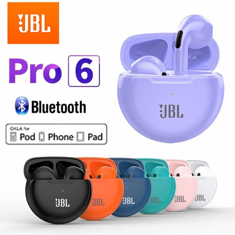 ♥จัดส่ง SFREE♥JBL Pro 6หูฟังบลูทูธหูฟังไร้สายป๊อปอัพสัมผัสได้หูฟังเบส Hi-Fi กันน้ำ