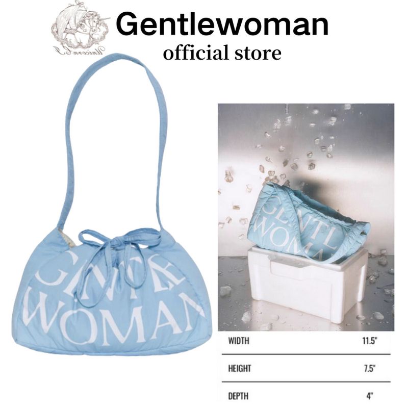 🔥100%🔥🥟Gentlewoman(No box！ ฉลากอาจไม่ถูกสแกน！）Blue Dumpling Bag Casual Letter Tote Bag กระเป๋าเกี๊ยว กระเป๋าผ้า