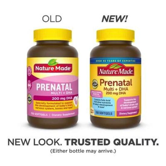 Nature Made Prenatal Multi + DHA 165 Softgels ครบในเม็ดเดียว วิตามินเตรียมตัวตั้งครรภ์