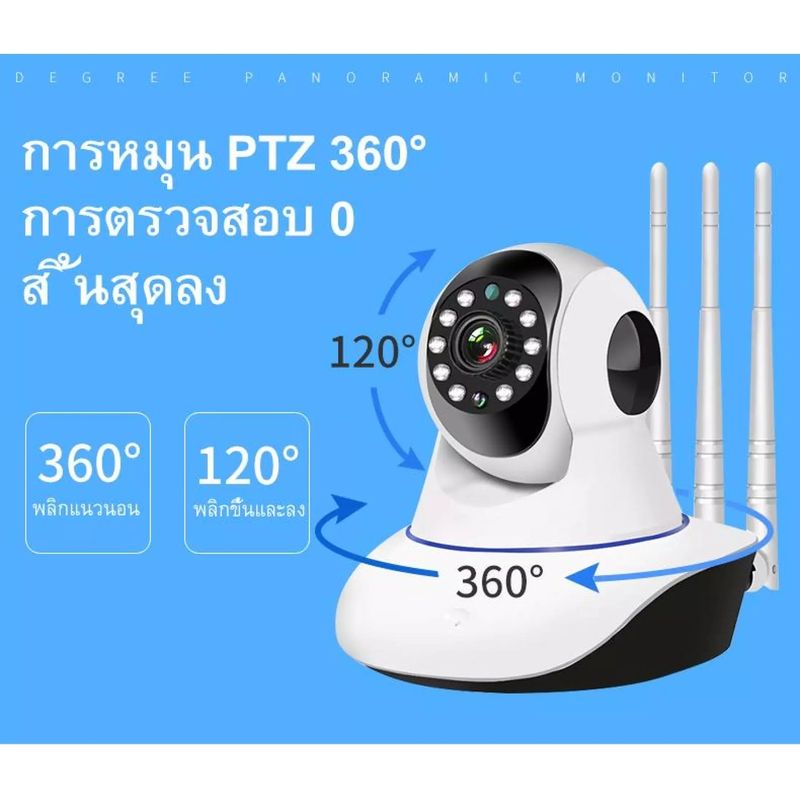 Hi-tech กล้องวงจรปิดไร้สาย ip camera HD 5MP 2.4G/5G wifi camera Smart tracking มีภาษาไทย alarm อินฟราเรด IR cut Wireless APP：Ease Life