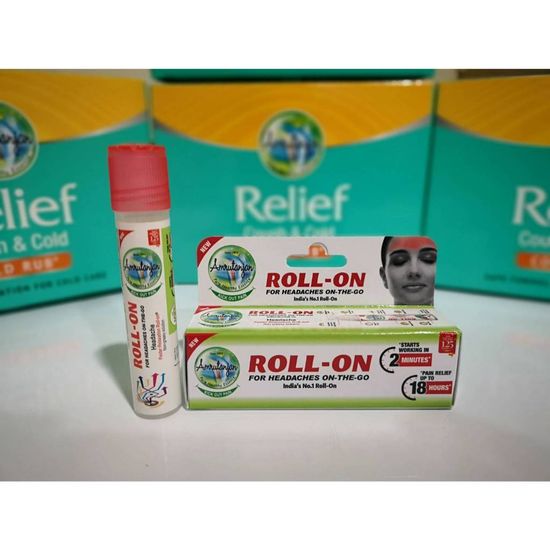 อัมรุททานจัน Headache Roll On ลูกกลิ้งโรลออน ช่วยลดอาการ ปวดหัวไมเกรน ขนาดบรรจุ10ml