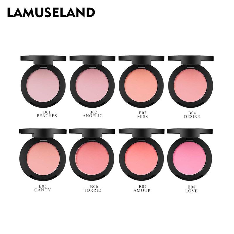 【Ready Stock】  LAMUSELAND บลัชออน สำหรับปัดแก้ม ลุคธรรมชาติ 8 สี LA31