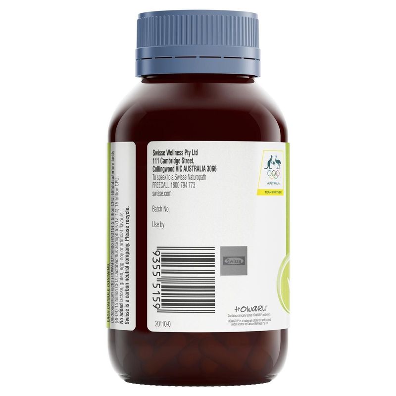 Swisse Ultibiotic Daily Digestive Probiotic อัลติไบโอติกส์ เดลี่ ไดเจสทีฟ โพรไบโอติกส์ 90 แคปซูล (วันหมดอายุ:09/2025) [ระยะเวลาส่ง: 5-10 วัน]