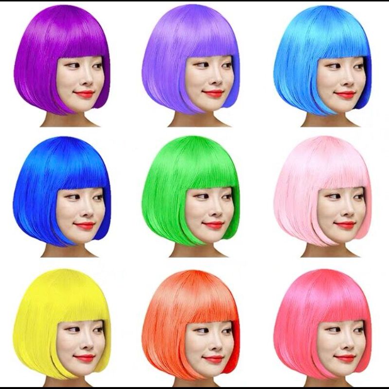 วิกผม วิกผมแฟนซี วิกบ๊อบสี calawigs ชิ้นหนาพิเศษไหมด้านเหมือนผมจริง  รหัส วิกผมแฟนซี วิกบ๊อบสี   มีสินค้าพร้อมส่ง