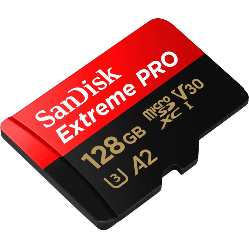 SanDisk Extreme Pro microSDXC 128GB  A2 (SDSQXCD-128G-GN6MA) ความเร็วสูงสุด อ่าน 200MB/s เขียน 90MB/s